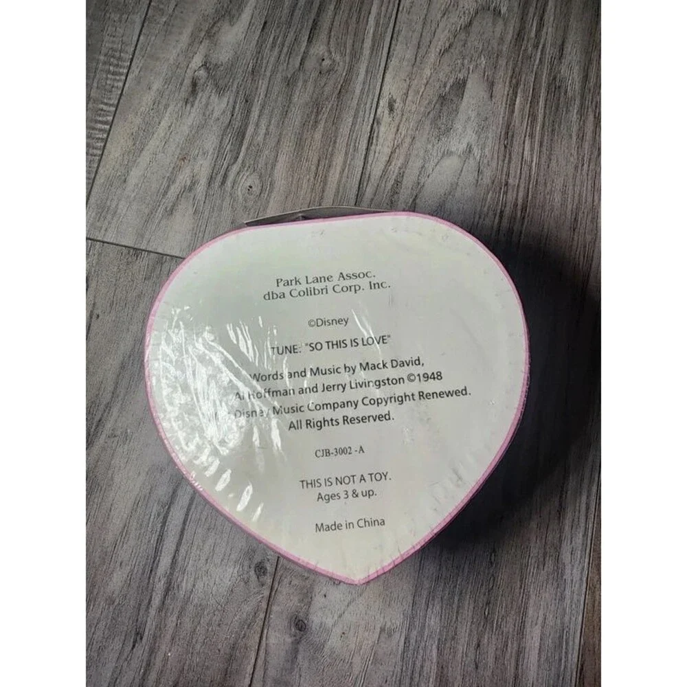 Disney Princess Heart-Shaped Musical Jewelry Box “So This Is Love” Tune